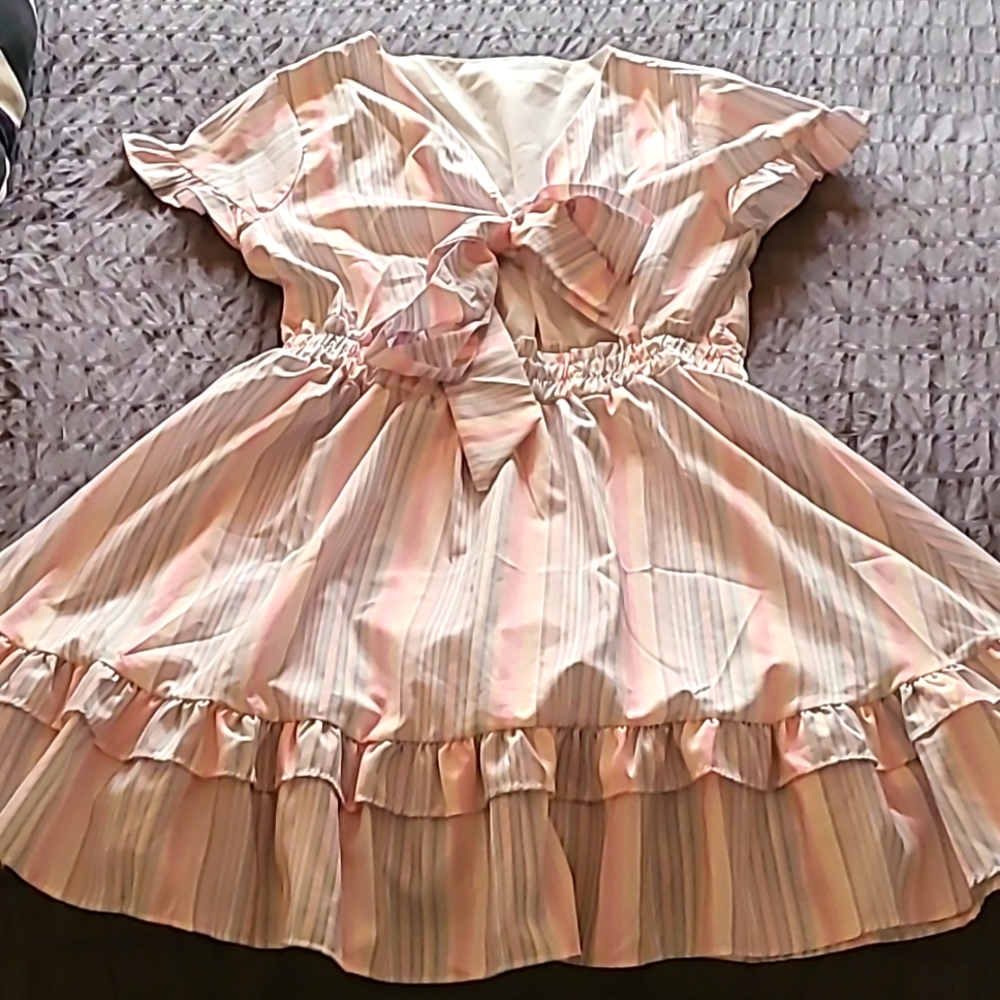 Striped Pink Summer Dress